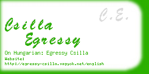 csilla egressy business card